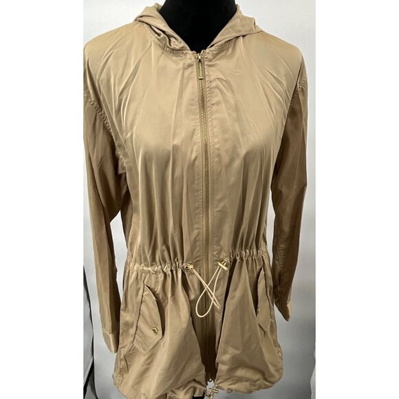 Michael Kors Women's Medium Khaki Hooded Lightweight Jacket - Picture 2 of 9